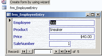 Form setup screenshot