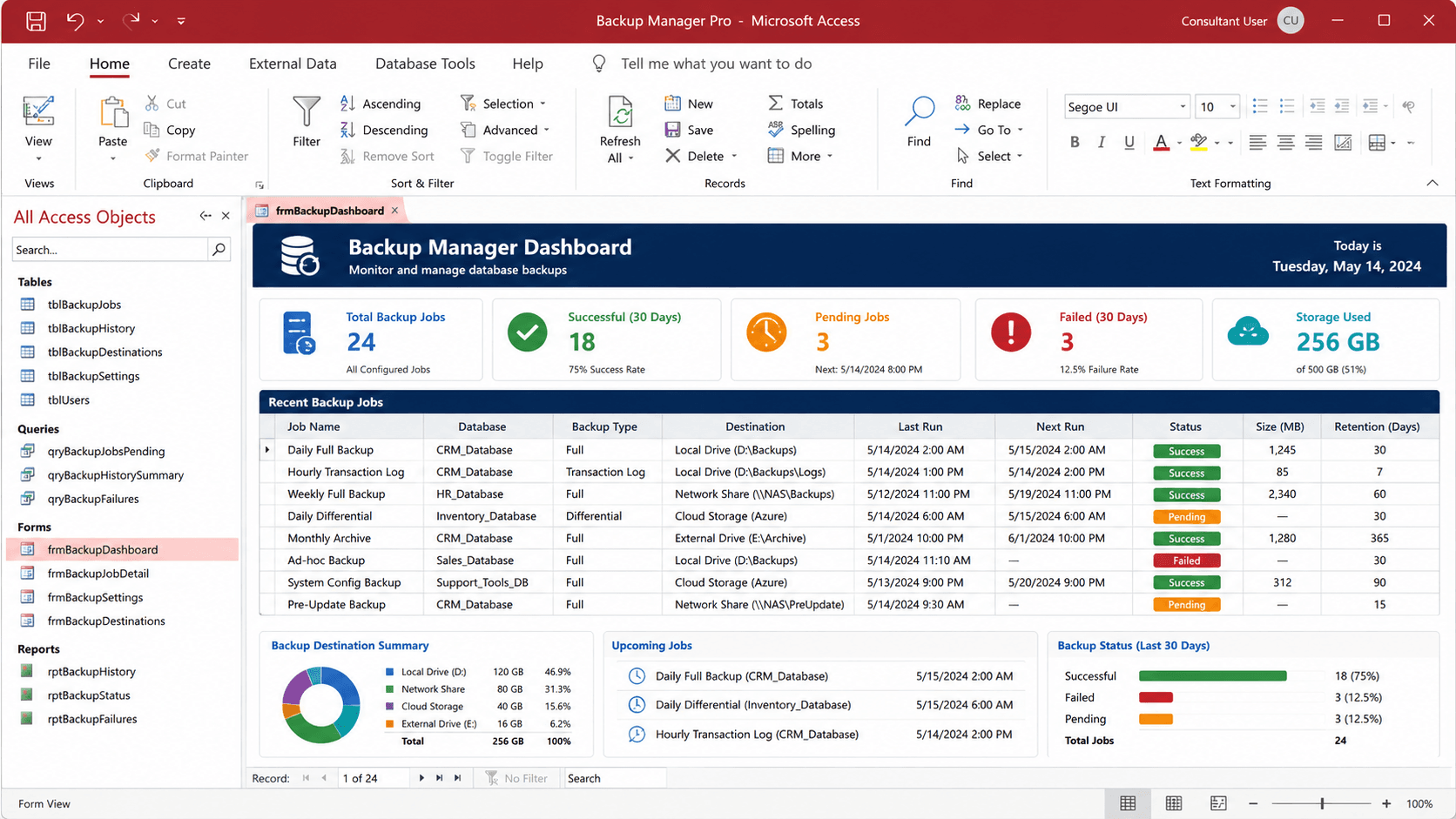 Step-by-step backup and restore process for Microsoft Access database files